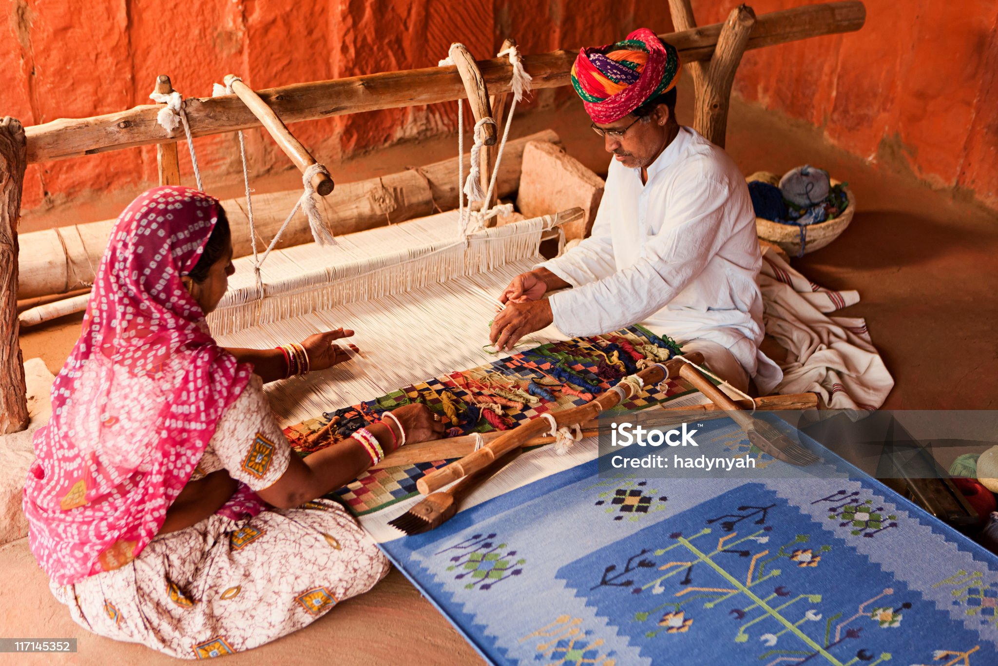 Colorful yarn and threads